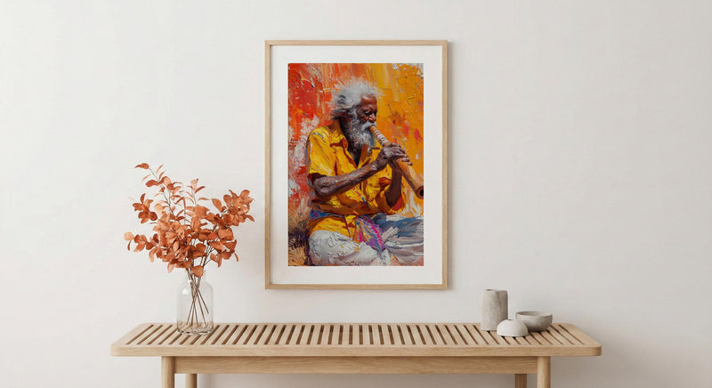 Australia Outback Music Desert Poster, Dusty Sunset Home Decor - Red Dirt Nature Summer Retreat