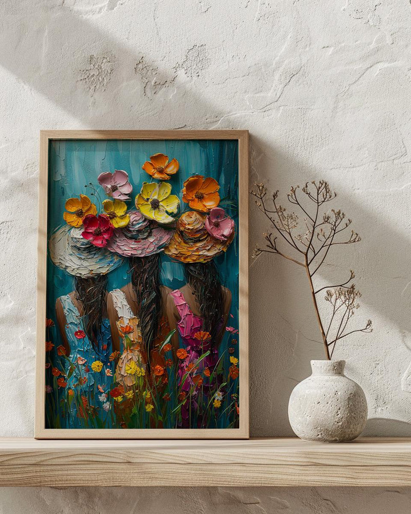 Tahiti Tropical Lei Art Print, Lush Garden Home Decor - Polynesian Woman Nature Summer Picture