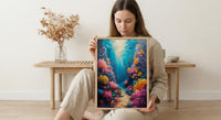Great Barrier Reef Ocean Poster, Colorful Coral Home Decor - Australia Reef Nature Summer Beauty