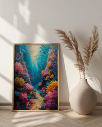 Great Barrier Reef Ocean Poster, Colorful Coral Home Decor - Australia Reef Nature Summer Beauty