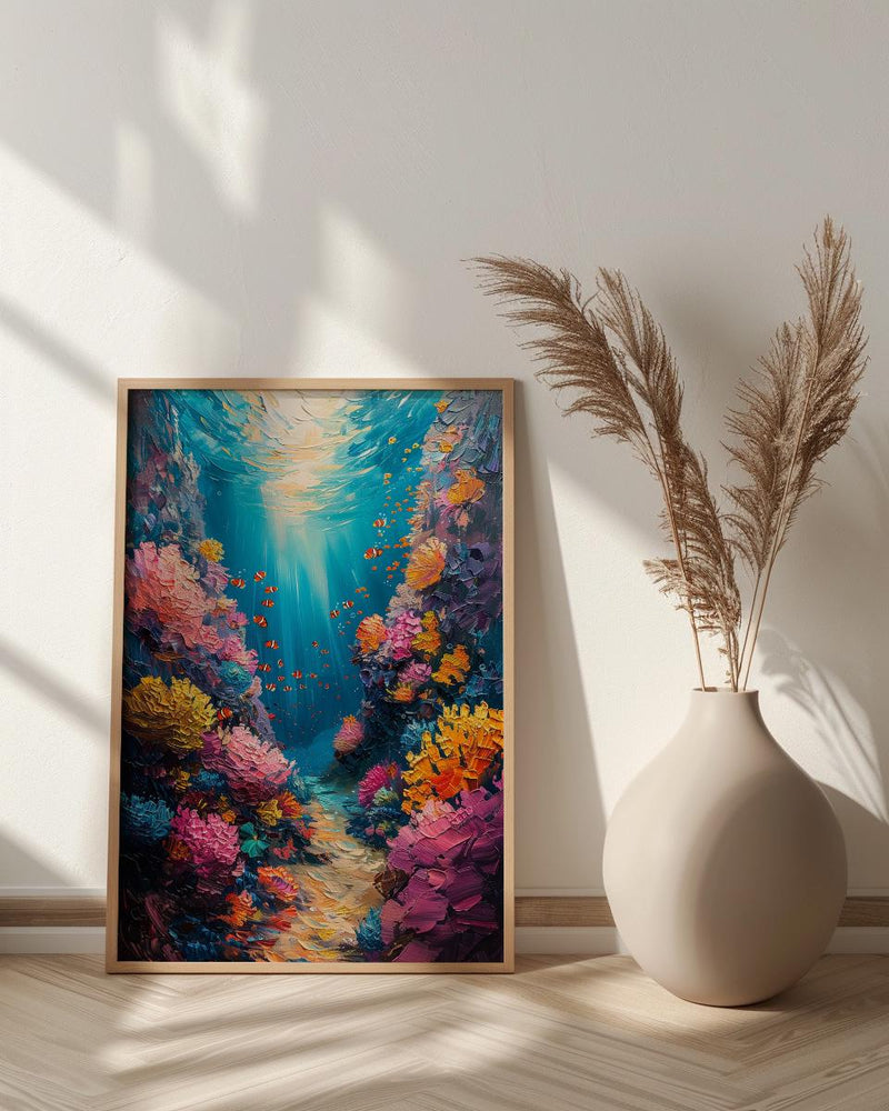 Great Barrier Reef Ocean Poster, Colorful Coral Home Decor - Australia Reef Nature Summer Beauty