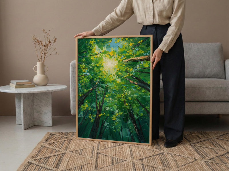 Daintree Rainforest Tree Wall Art, Green Canopy Home Decor - Australia Jungle Nature Summer Retreat
