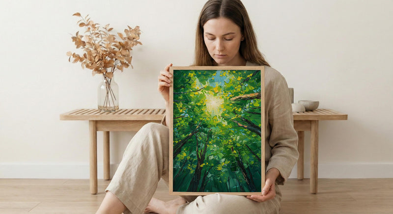 Daintree Rainforest Tree Wall Art, Green Canopy Home Decor - Australia Jungle Nature Summer Retreat