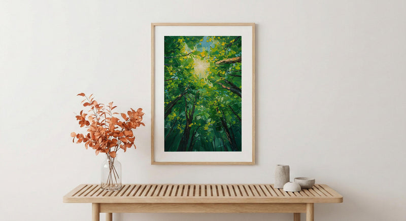 Daintree Rainforest Tree Wall Art, Green Canopy Home Decor - Australia Jungle Nature Summer Retreat