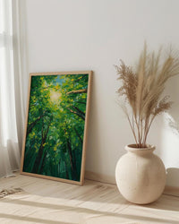 Daintree Rainforest Tree Wall Art, Green Canopy Home Decor - Australia Jungle Nature Summer Retreat