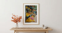 Samoa Fruit Market Art Print, Bright Papaya Home Decor - Tropical Island Town Summer Scenery