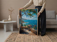 Sydney Seaside Cafe Wall Art, Summer Ocean Home Decor - Bright Coast Breakfast Morning Scene