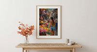 Papeete Market Floral Art Print, Tropical Flower Home Decor - French Polynesia Town Summer Picture