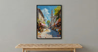 Salamanca Market Tent City Poster, Sandstone Town Home Decor - Australia City Bright Summer Escape