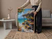 Tahiti Pearl Market Coast Poster, Island Jewelry Home Decor - Turquoise Ocean Town Summer Holiday