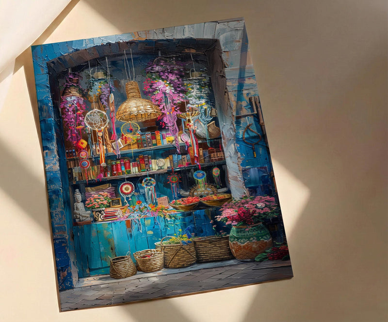 Fremantle Market Hall City Poster, Boho Artisan Home Decor - Historic Australia Town Summer Retreat