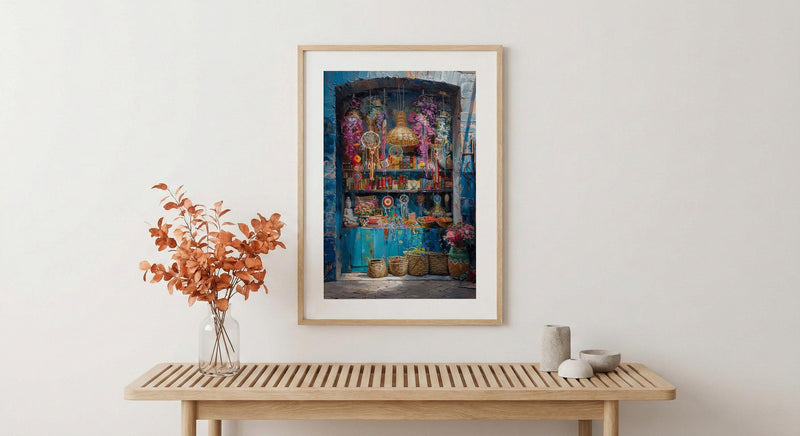 Fremantle Market Hall City Poster, Boho Artisan Home Decor - Historic Australia Town Summer Retreat