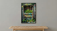 Byron Bay Avocado Art Print, Rustic Market Home Decor - Green Farm Town Summer Scenery