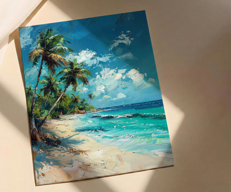 San Andres Art Print, Colombia Beach Decor - Tropical Palm