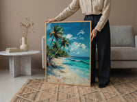 San Andres Art Print, Colombia Beach Decor - Tropical Palm