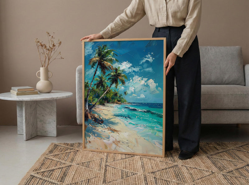 San Andres Art Print, Colombia Beach Decor - Tropical Palm