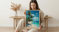 San Andres Art Print, Colombia Beach Decor - Tropical Palm
