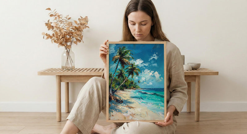 San Andres Art Print, Colombia Beach Decor - Tropical Palm