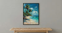 San Andres Art Print, Colombia Beach Decor - Tropical Palm