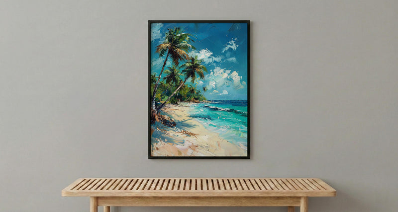 San Andres Art Print, Colombia Beach Decor - Tropical Palm