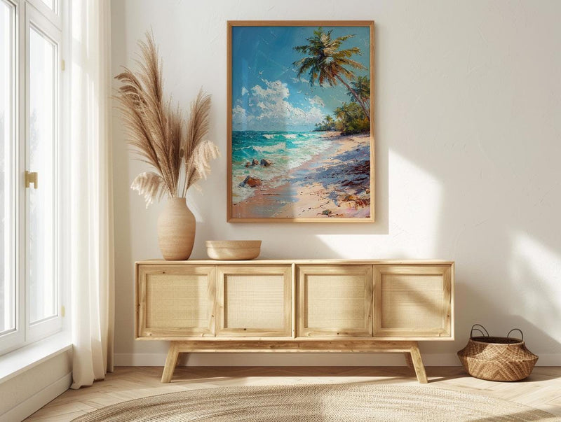 Punta Cana Wall Art, Dominican Beach Decor - Blue Ocean Poster