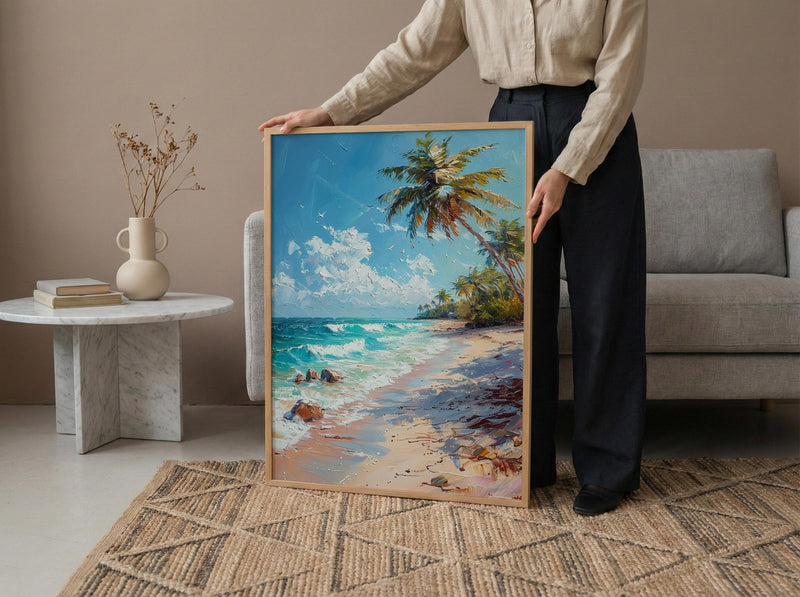 Punta Cana Wall Art, Dominican Beach Decor - Blue Ocean Poster