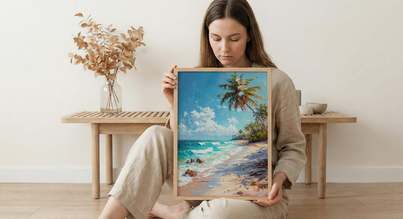 Punta Cana Wall Art, Dominican Beach Decor - Blue Ocean Poster