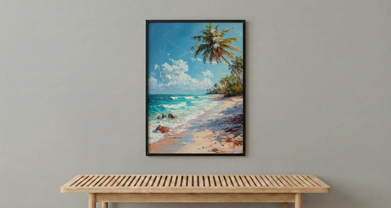 Punta Cana Wall Art, Dominican Beach Decor - Blue Ocean Poster