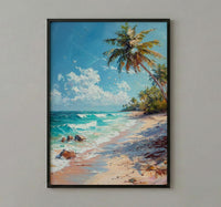Punta Cana Wall Art, Dominican Beach Decor - Blue Ocean Poster