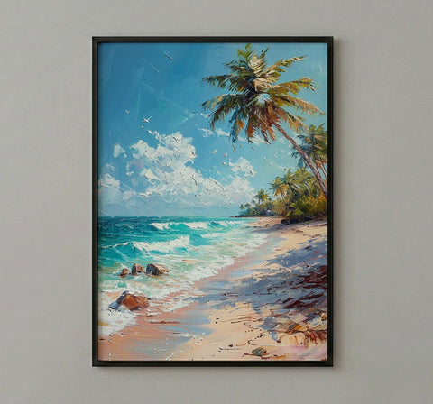 Punta Cana Wall Art, Dominican Beach Decor - Blue Ocean Poster