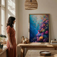 Roatan Coral Reef Art Print, Honduras Travel Decor - Ocean Wall Art