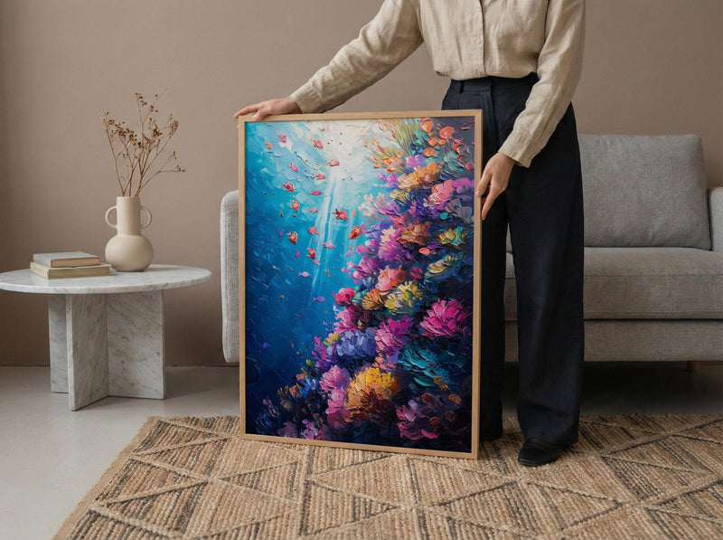 Roatan Coral Reef Art Print, Honduras Travel Decor - Ocean Wall Art