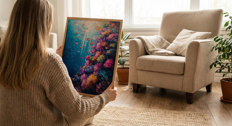 Roatan Coral Reef Art Print, Honduras Travel Decor - Ocean Wall Art