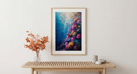 Roatan Coral Reef Art Print, Honduras Travel Decor - Ocean Wall Art