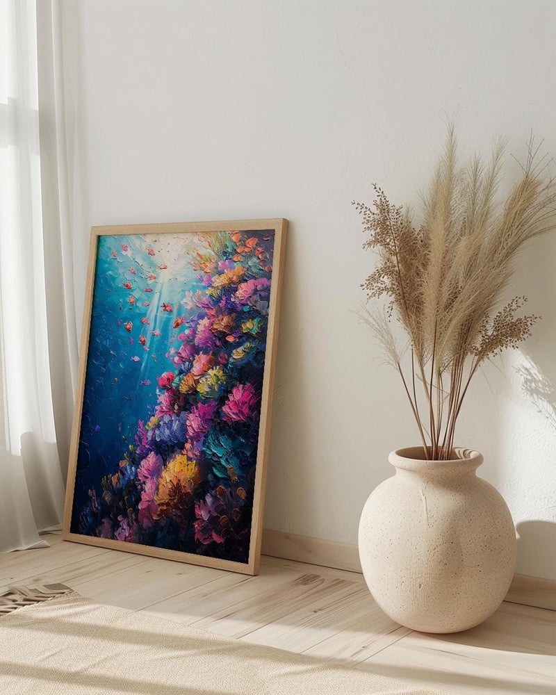 Roatan Coral Reef Art Print, Honduras Travel Decor - Ocean Wall Art