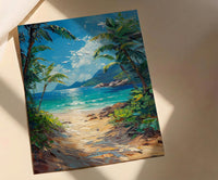 Costa Rica Beach Art Print, Manuel Antonio Wall Decor - Tropical Jungle