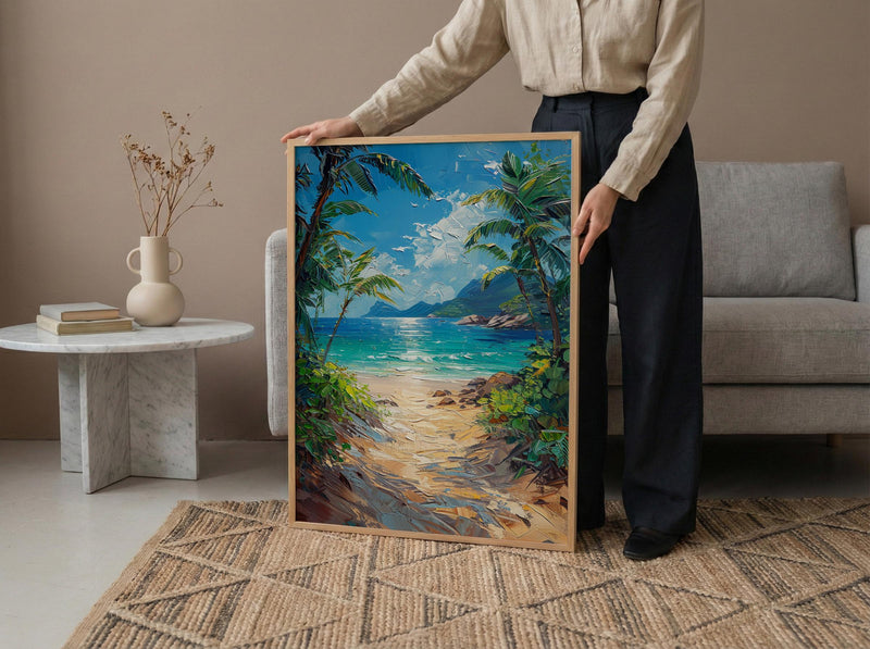 Costa Rica Beach Art Print, Manuel Antonio Wall Decor - Tropical Jungle