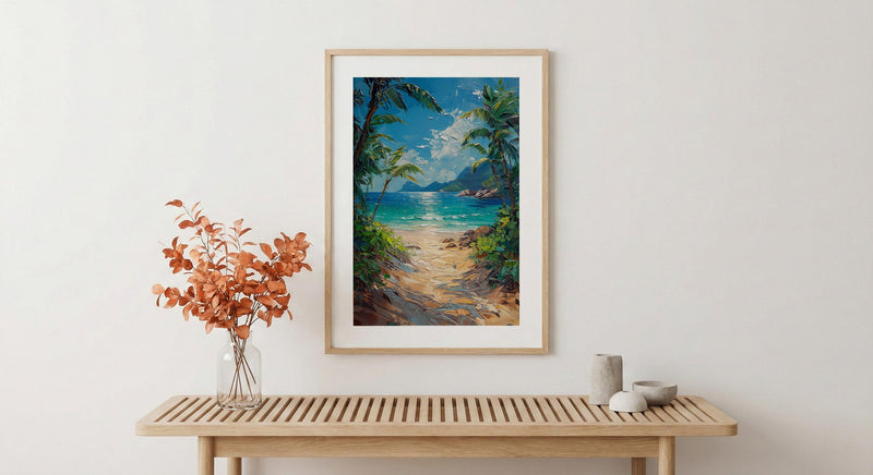 Costa Rica Beach Art Print, Manuel Antonio Wall Decor - Tropical Jungle