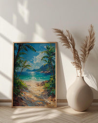 Costa Rica Beach Art Print, Manuel Antonio Wall Decor - Tropical Jungle