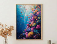 Roatan Coral Reef Art Print, Honduras Travel Decor - Ocean Wall Art