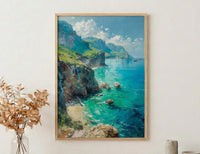 Fernando Noronha Art, Brazil Cliff Decor - Emerald Ocean