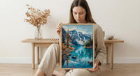 Banff Moraine Lake Art Print, Canadian Rocky Mountain Decor - Turquoise Water Summer Landscape