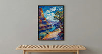 Horseshoe Bend River Wall Art, Arizona Red Canyon Decor - Deep Green Water Summer
