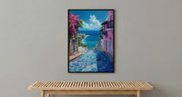 San Juan Art Print, Puerto Rico Wall Decor - Blue Door Poster