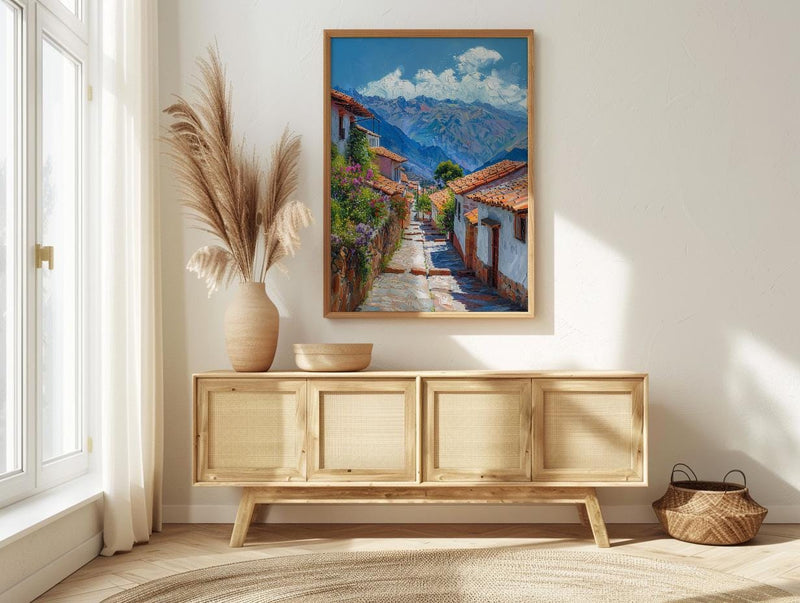 Cusco Stone Wall Art, Peru City Decor - Inca Street Print