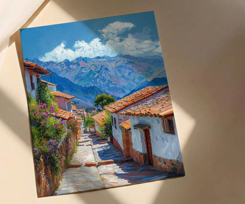 Cusco Stone Wall Art, Peru City Decor - Inca Street Print