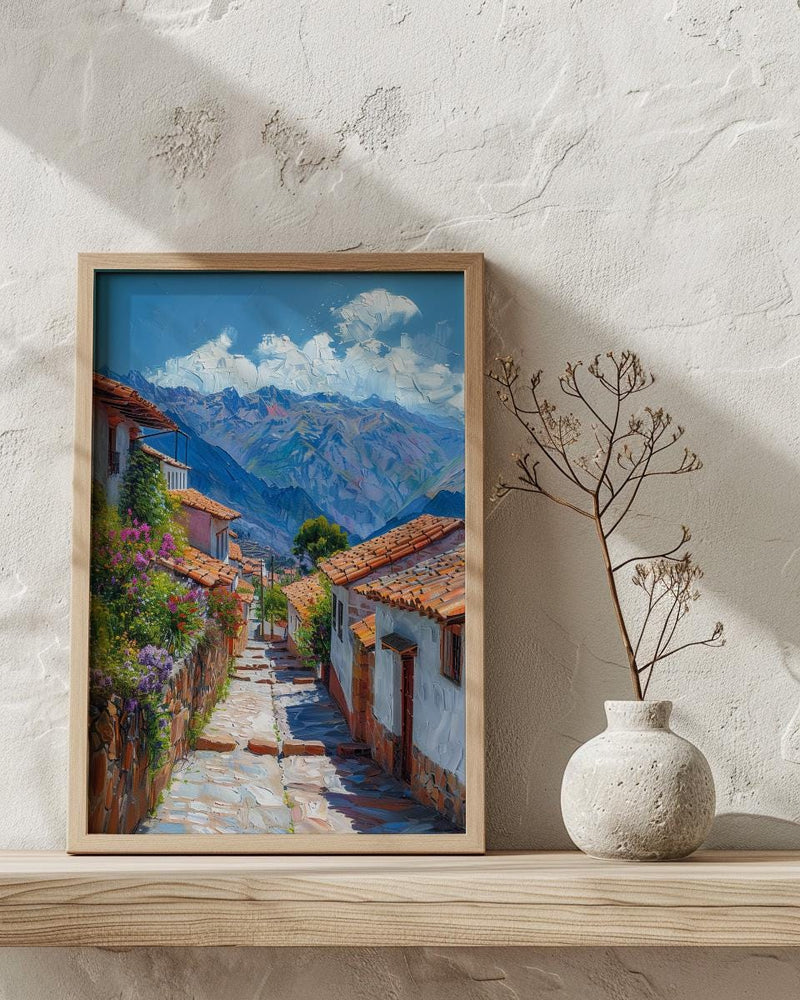 Cusco Stone Wall Art, Peru City Decor - Inca Street Print