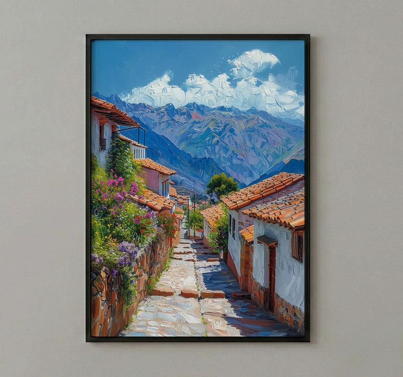 Cusco Stone Wall Art, Peru City Decor - Inca Street Print