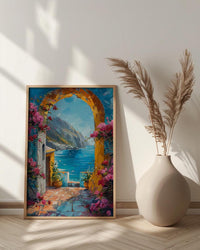 Antigua Guatemala Art, Yellow Arch Wall Decor - Volcano Print