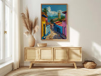 Trinidad Cuba Print, Rustic Street Wall Decor - Colonial Art